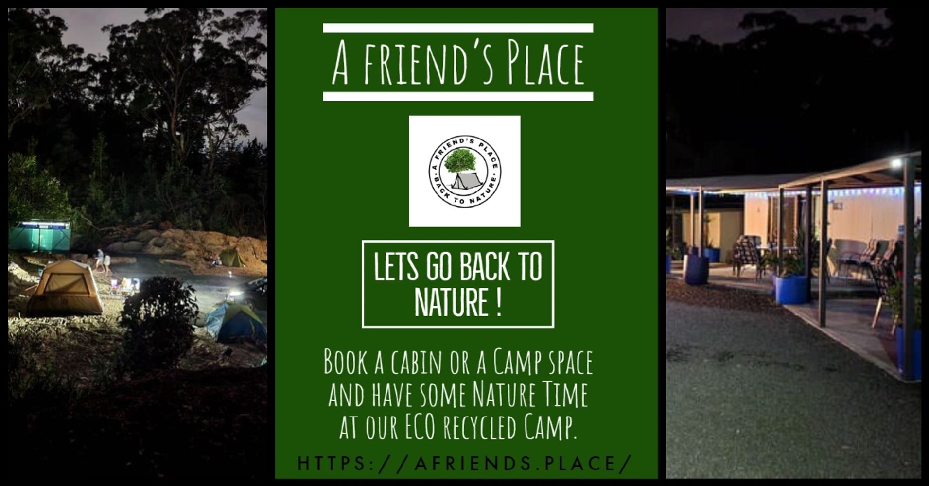 A friend's Place Camping and Eco Cabins, Camping Ground and Serviced